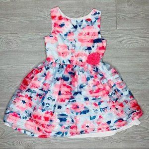 Jona Michelle sheer floral pastel dress summer pageant dress 7 year
